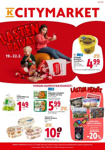 K-citymarket tarjoukset  - 19.02.2026 - 22.02.2026.