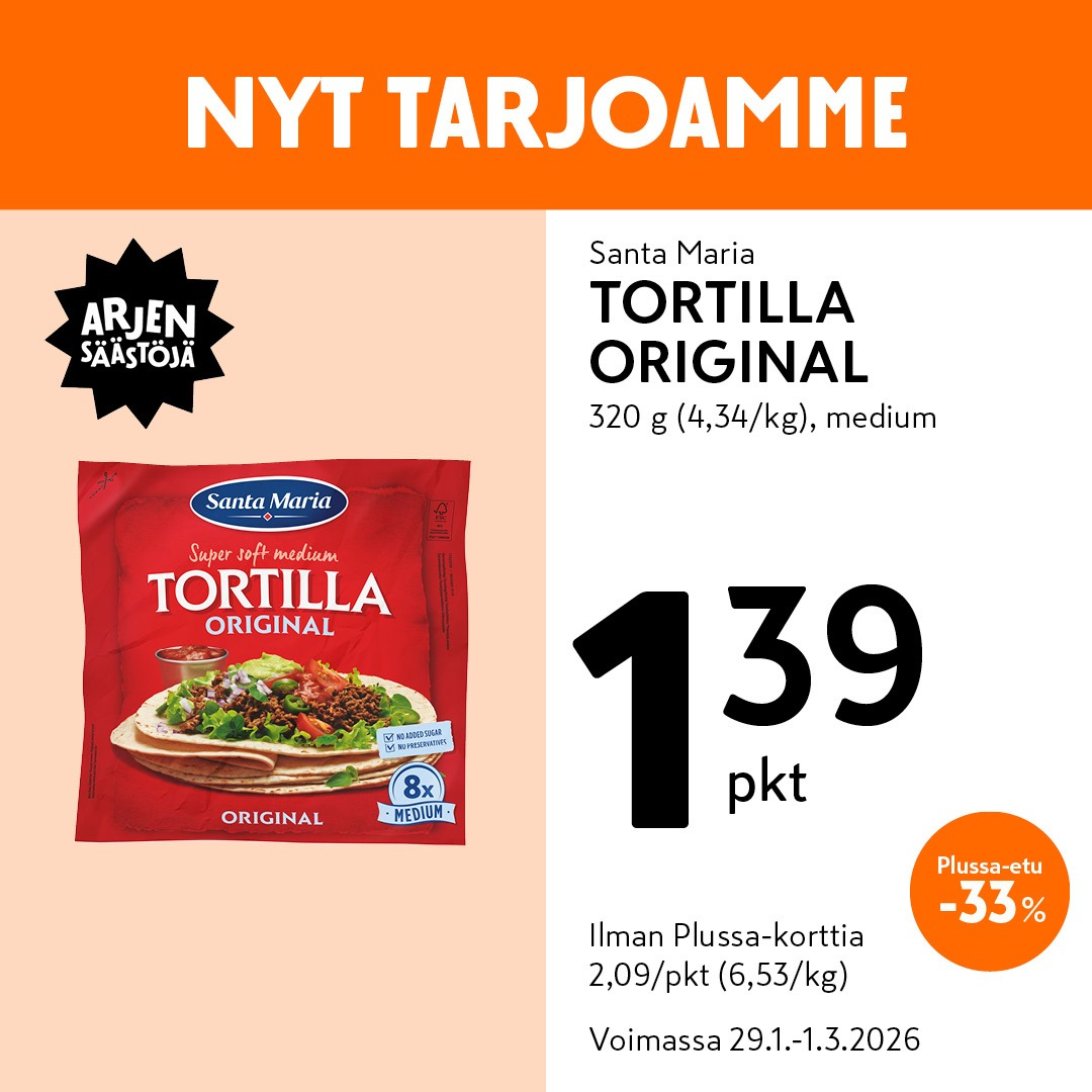 K-market tarjoukset - 29.01.2026 - 01.03.2026. Sivu 1