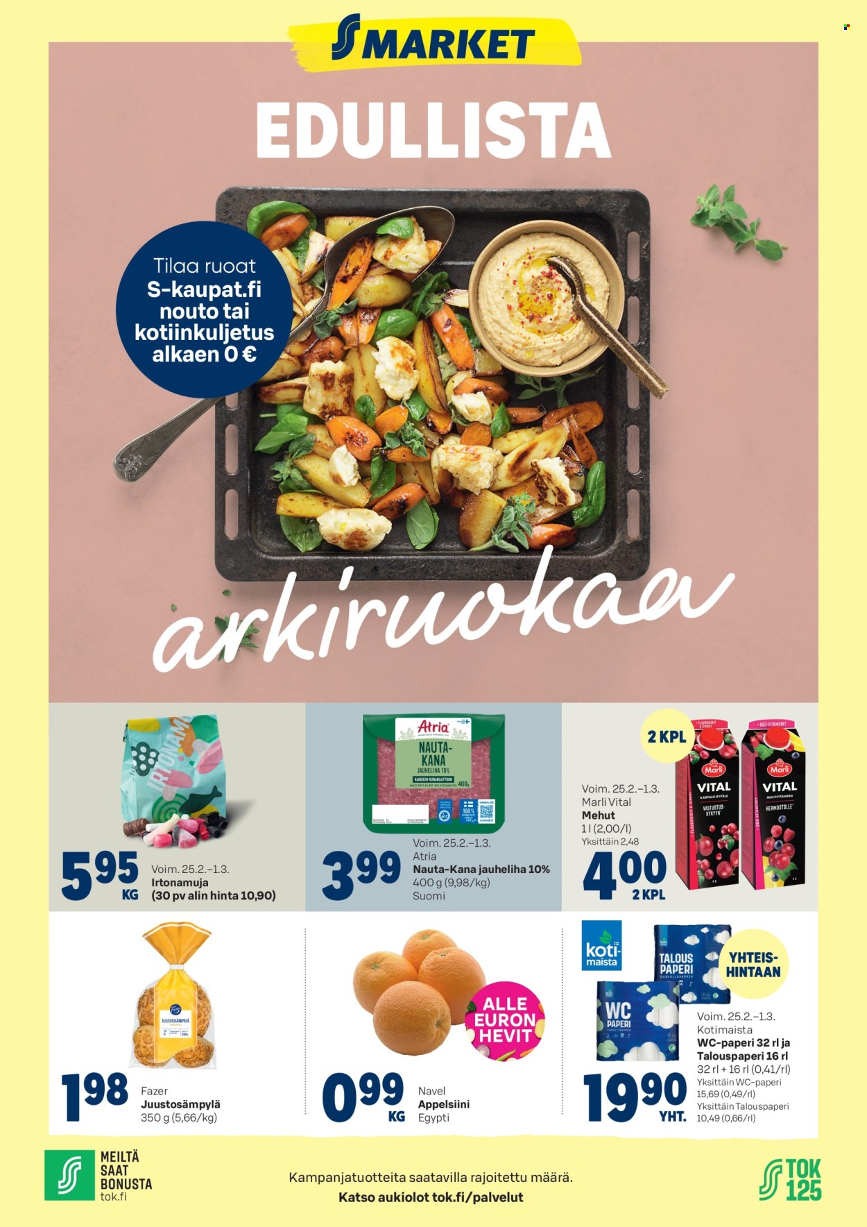 S-market tarjoukset - 25.02.2026 - 01.03.2026. Sivu 1