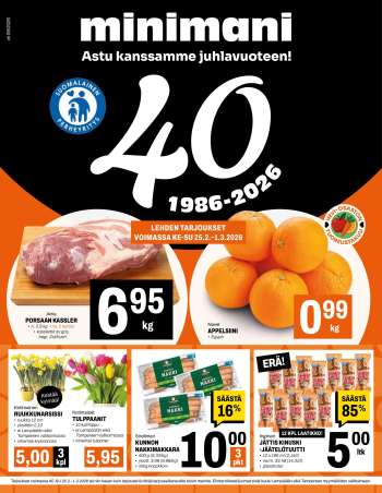 Minimani tarjoukset  - 25.02.2026 - 01.03.2026.