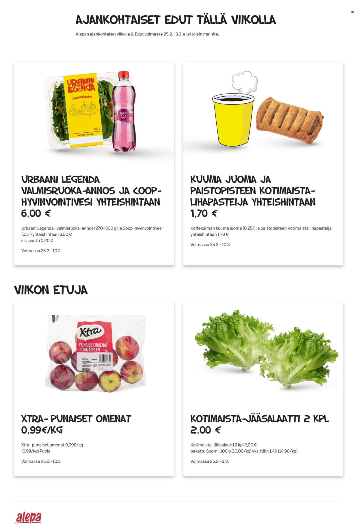 Alepa tarjoukset - 25.02.2026 - 03.03.2026. Sivu 1