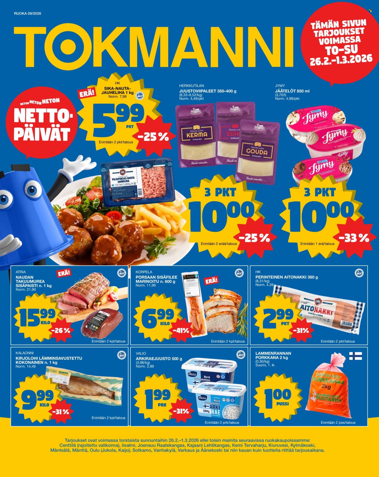 Tokmanni tarjoukset - 26.02.2026 - 01.03.2026. Sivu 1