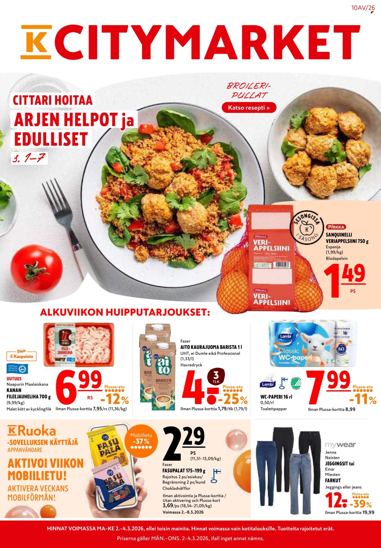 K-citymarket tarjoukset - 02.03.2026 - 04.03.2026. Sivu 1
