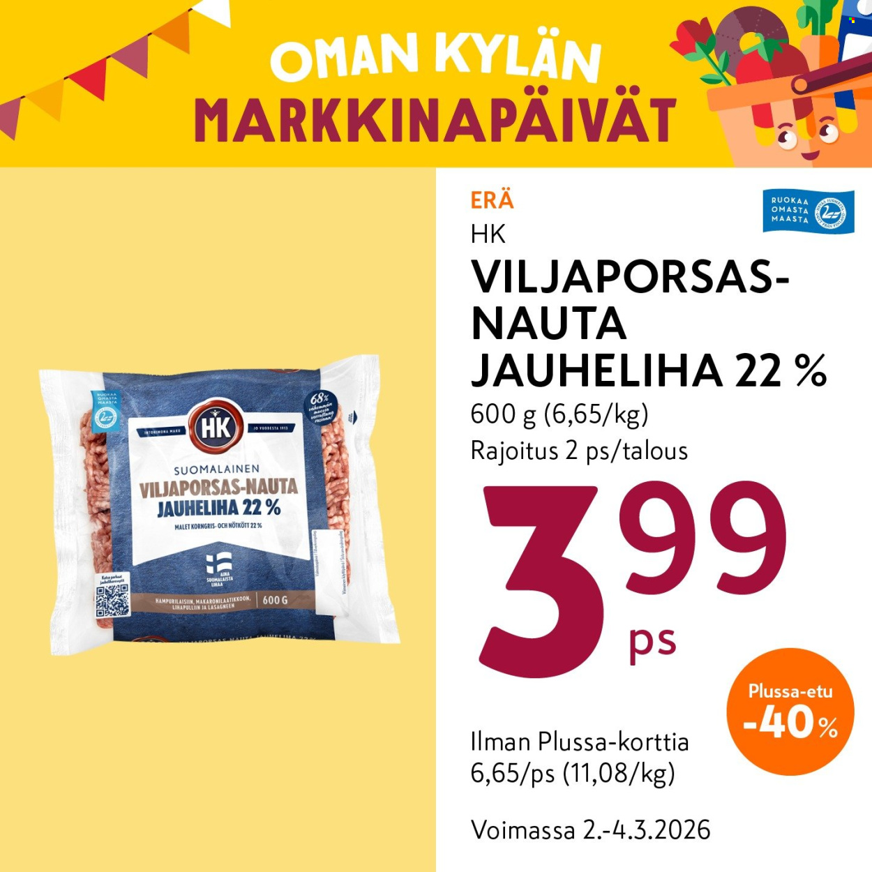 K-market tarjoukset - 02.03.2026 - 04.03.2026. Sivu 1
