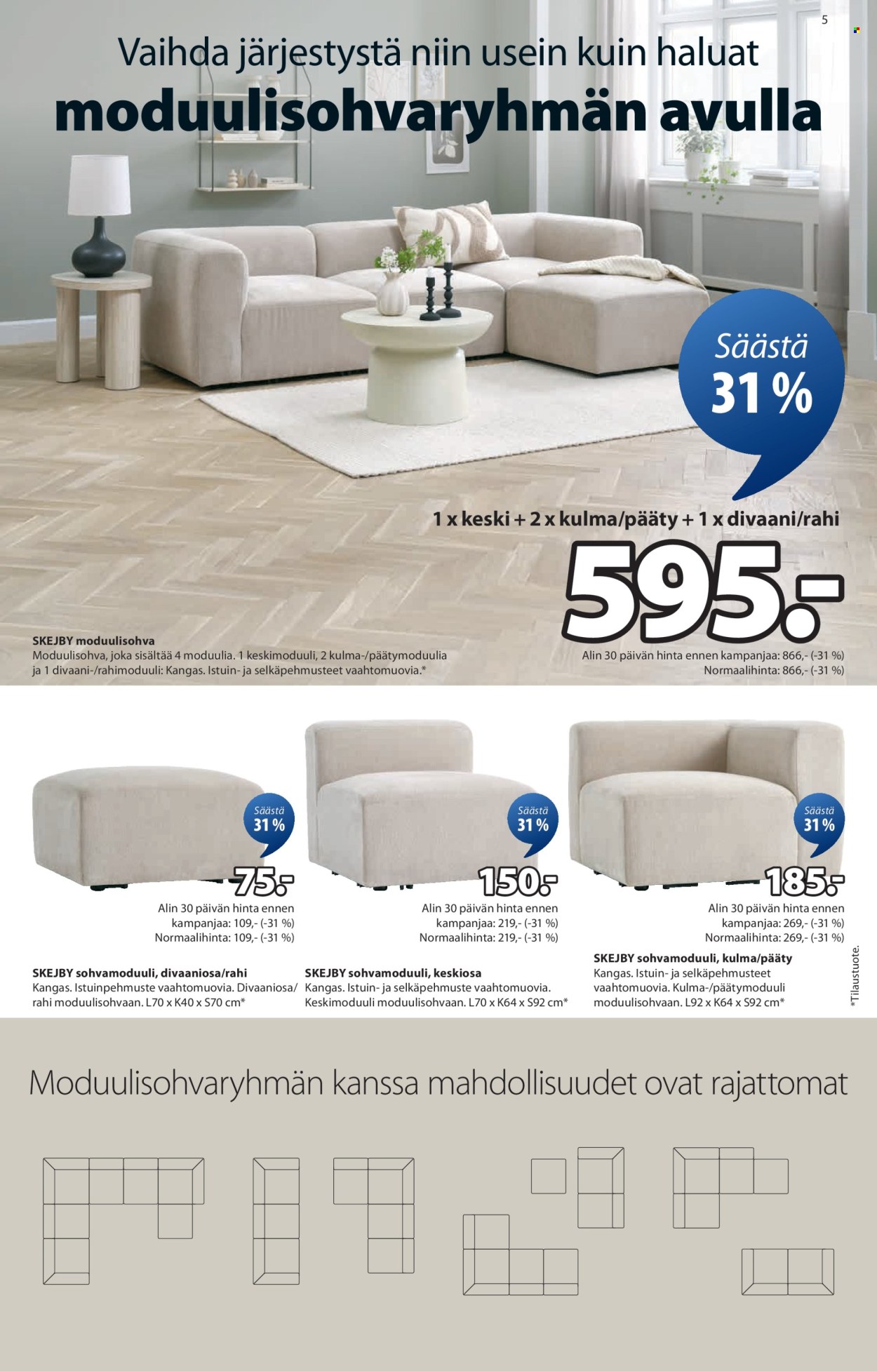 JYSK tarjoukset - 05.03.2026 - 08.04.2026. Sivu 5