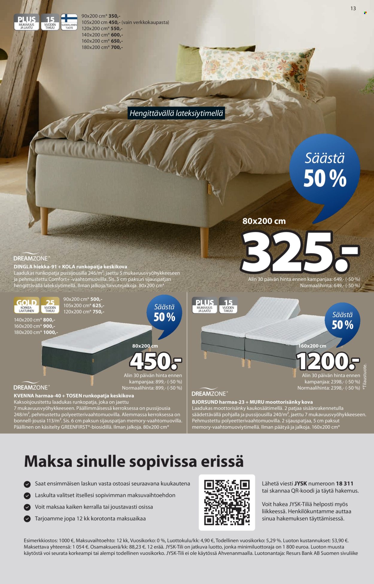 JYSK tarjoukset - 05.03.2026 - 08.04.2026. Sivu 13