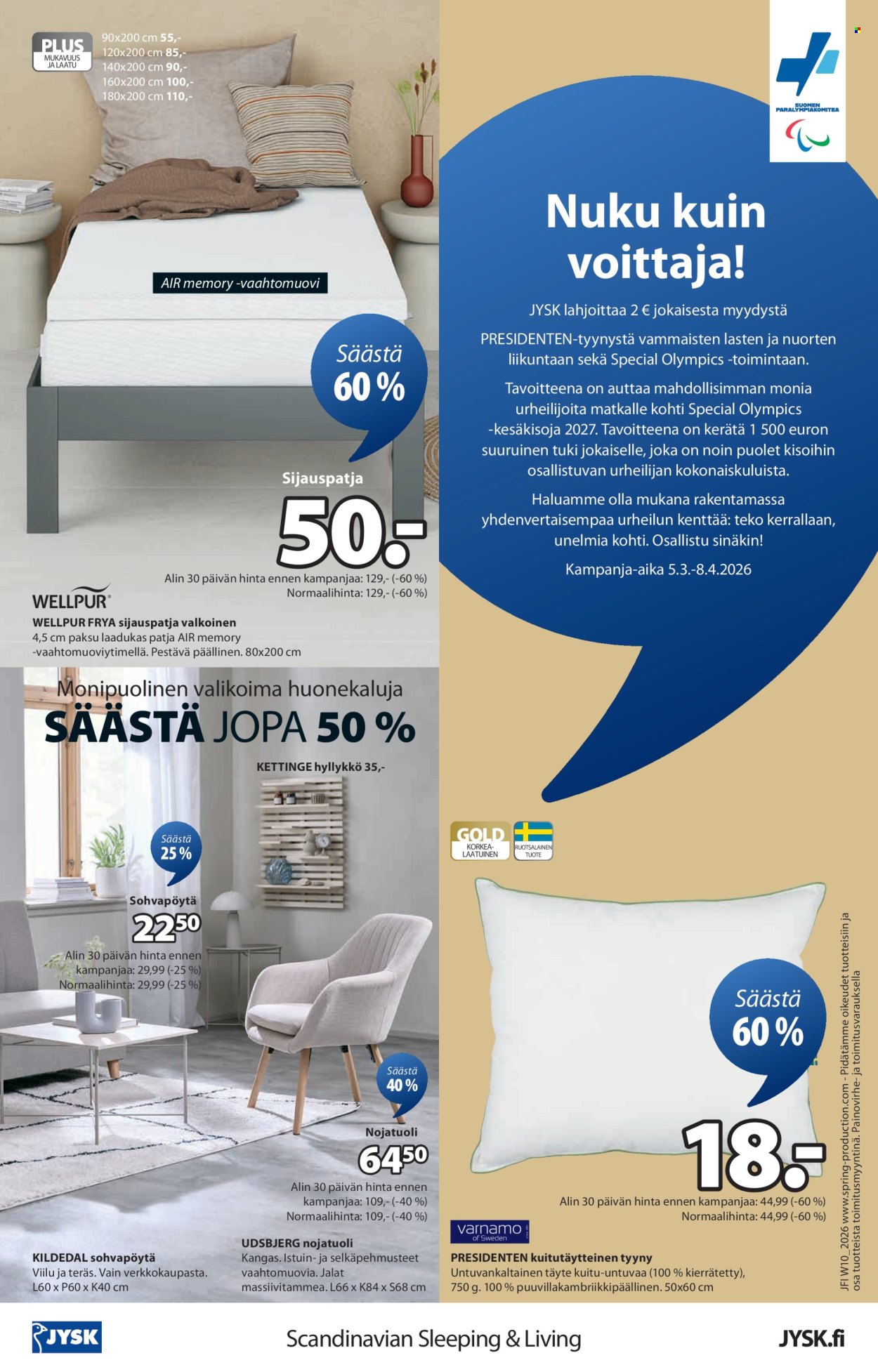 JYSK tarjoukset - 05.03.2026 - 08.04.2026. Sivu 24