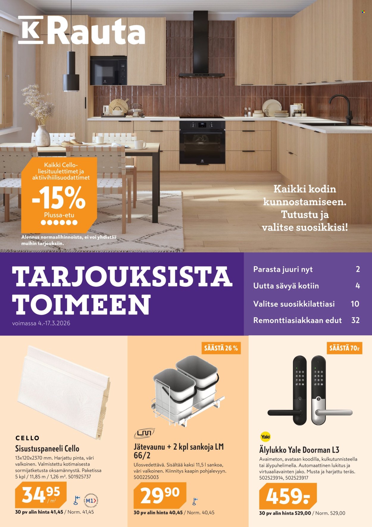 K-Rauta tarjoukset - 04.03.2026 - 17.03.2026. Sivu 1
