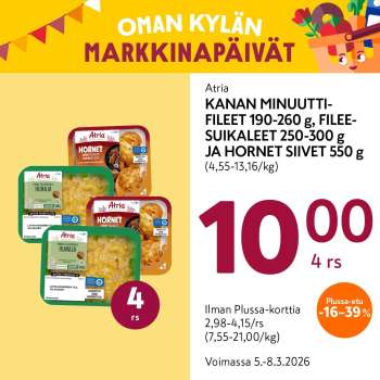 K-market tarjoukset  - 05.03.2026 - 08.03.2026.