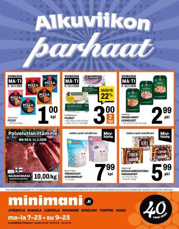 Minimani tarjoukset  - 09.03.2026 - 10.03.2026.