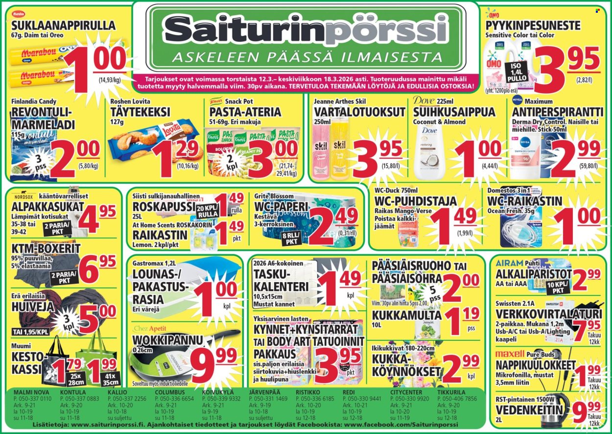 Saiturinpörssi tarjoukset - 12.03.2026 - 18.03.2026. Sivu 1