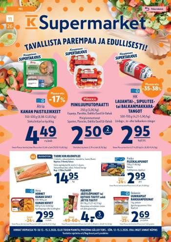K-Supermarket tarjoukset  - 12.03.2026 - 15.03.2026.