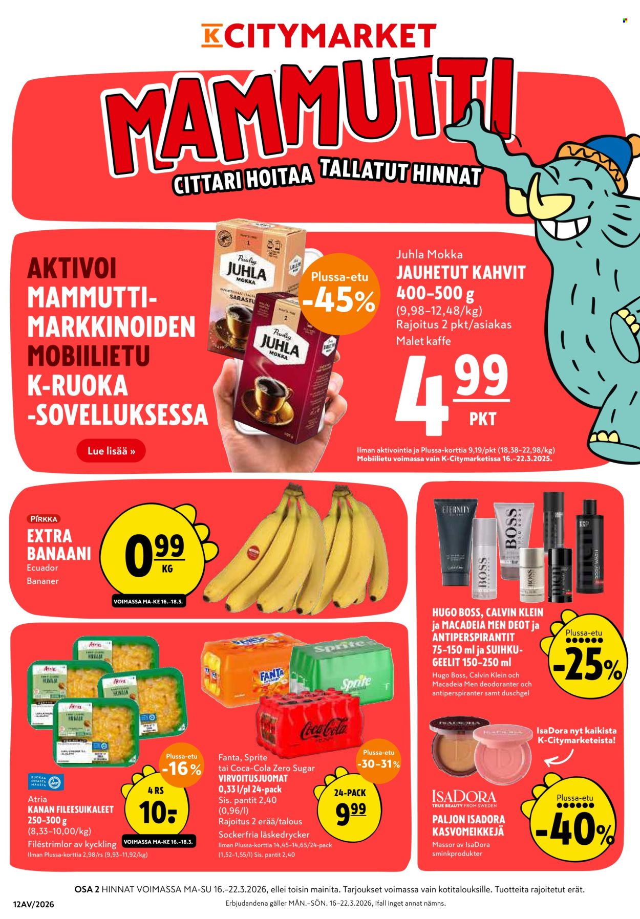K-citymarket tarjoukset - 16.03.2026 - 22.03.2026. Sivu 1