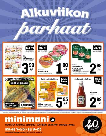 Minimani tarjoukset  - 16.03.2026 - 17.03.2026.