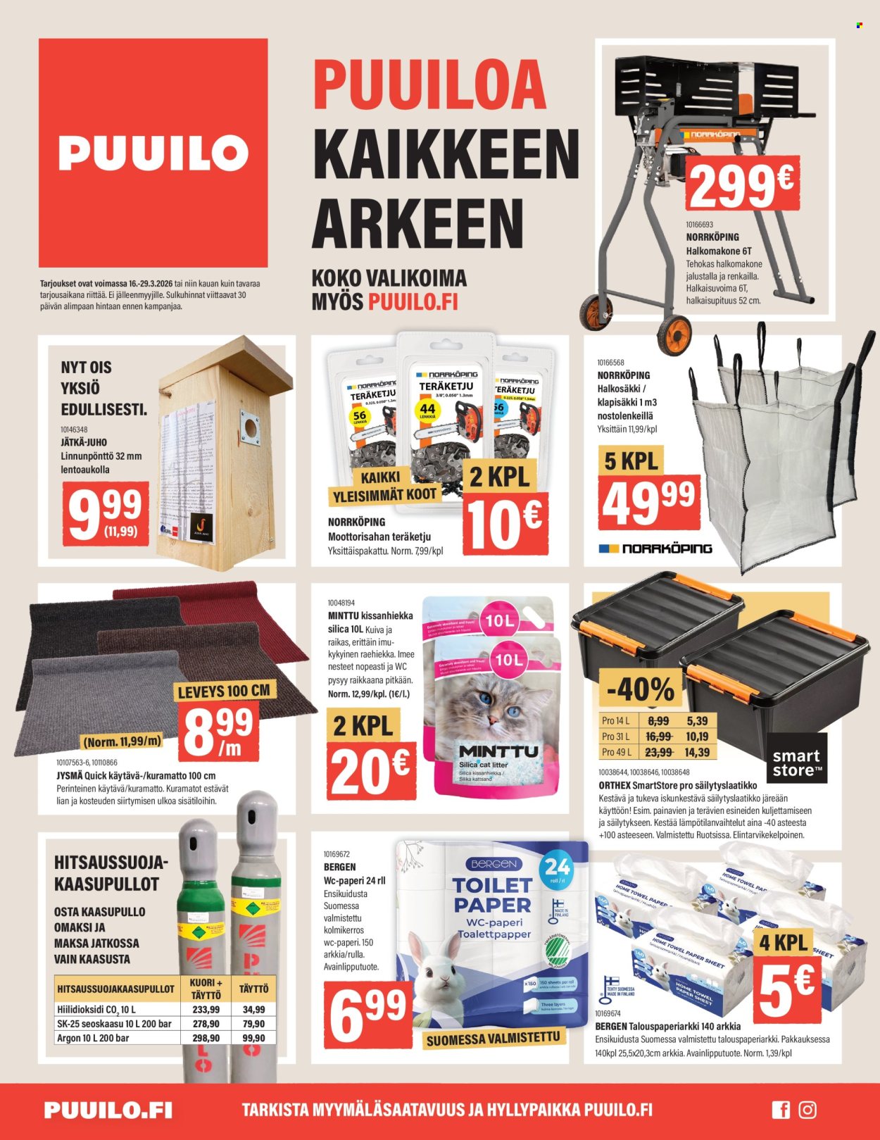Puuilo tarjoukset - 16.03.2026 - 29.03.2026. Sivu 1