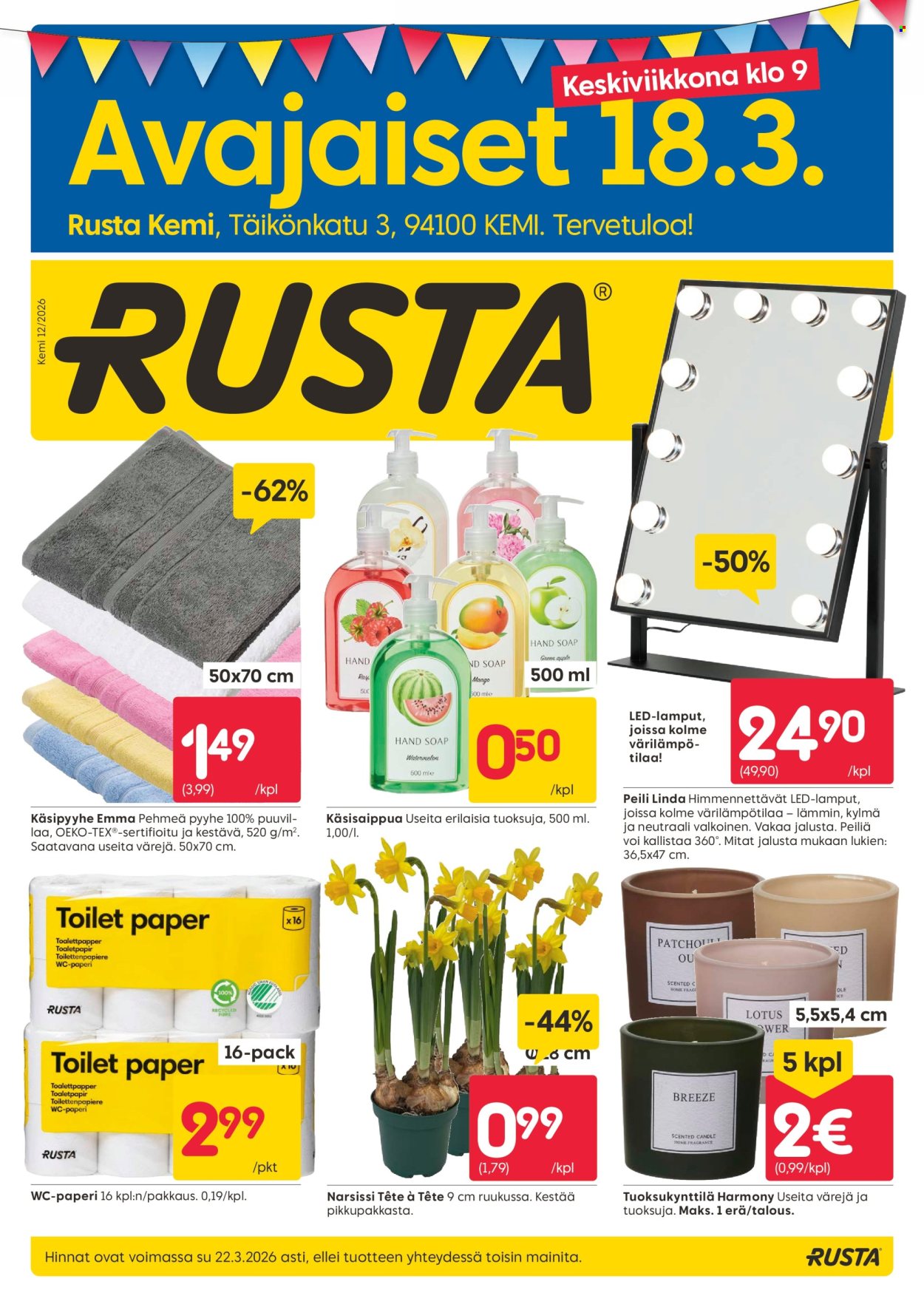 Rusta tarjoukset - 18.03.2026 - 22.03.2026. Sivu 1