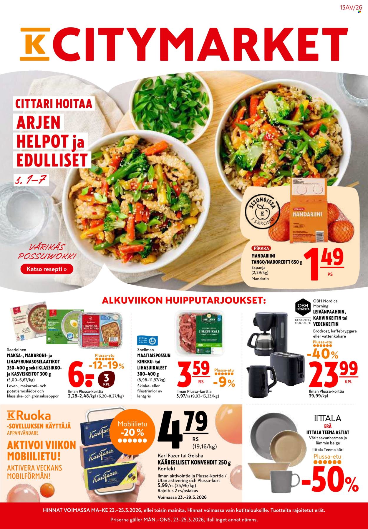 K-citymarket tarjoukset - 23.03.2026 - 25.03.2026. Sivu 1