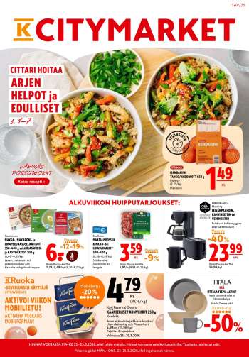 K-citymarket tarjoukset  - 23.03.2026 - 25.03.2026.