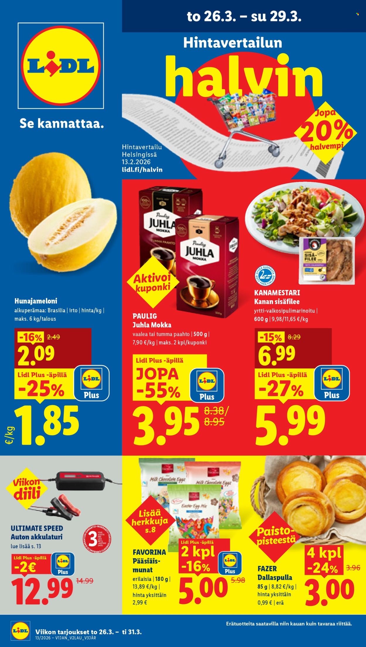 Lidl tarjoukset - 26.03.2026 - 31.03.2026. Sivu 1