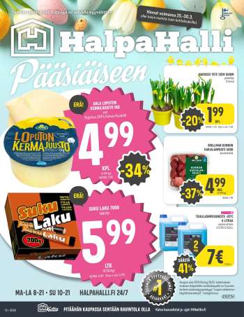 HalpaHalli tarjoukset  - 25.03.2026 - 30.03.2026.