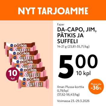 K-market tarjoukset  - 23.03.2026 - 29.03.2026.