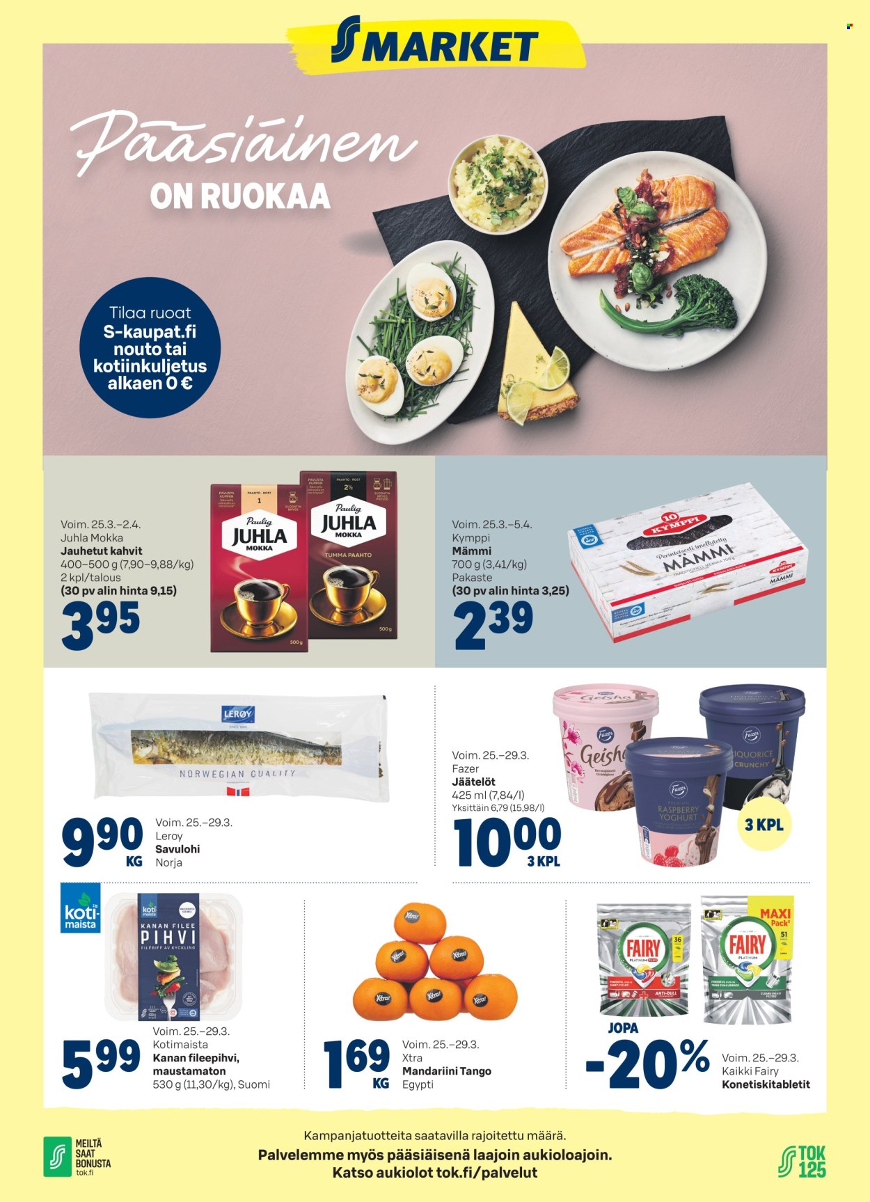 S-market tarjoukset - 25.03.2026 - 29.03.2026. Sivu 1