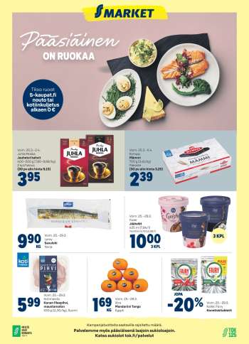 S-market tarjoukset  - 25.03.2026 - 29.03.2026.