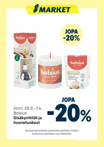 S-market tarjoukset  - 25.03.2026 - 07.04.2026.