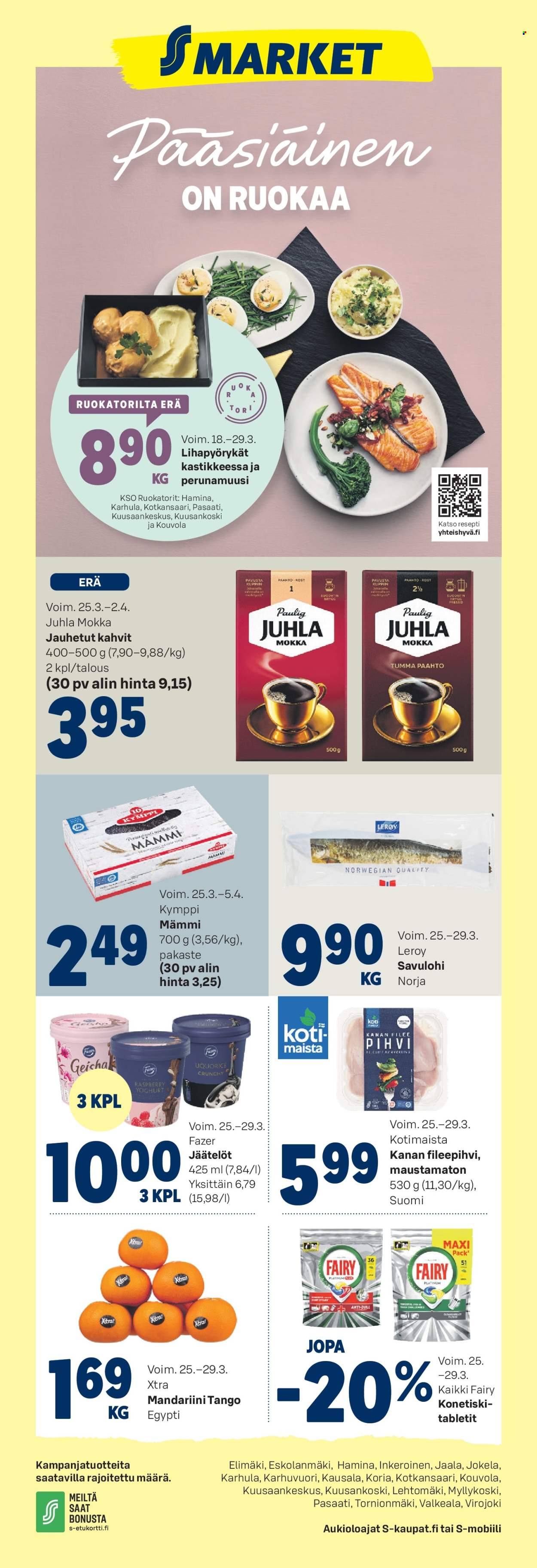 S-market tarjoukset - 25.03.2026 - 29.03.2026. Sivu 1