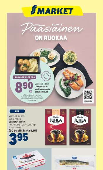 S-market tarjoukset  - 25.03.2026 - 29.03.2026.