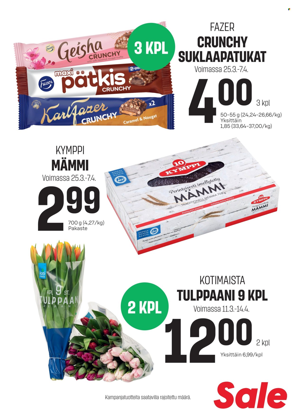 Sale tarjoukset - 25.03.2026 - 07.04.2026. Sivu 1