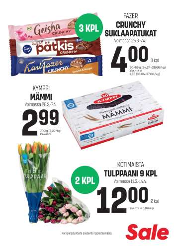 Sale tarjoukset  - 25.03.2026 - 07.04.2026.