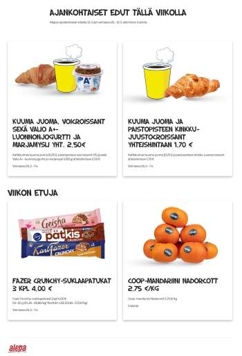 Alepa tarjoukset  - 25.03.2026 - 31.03.2026.