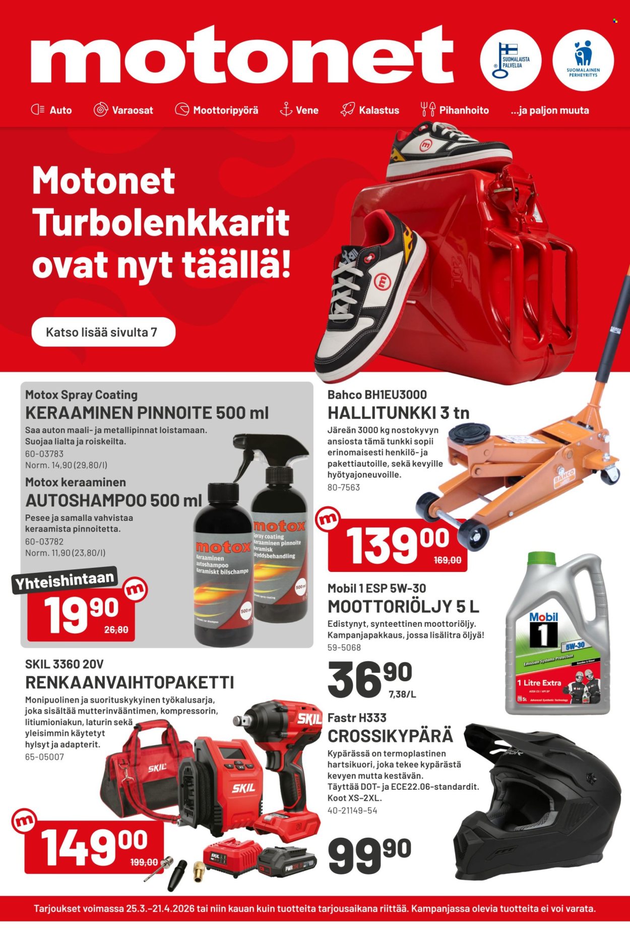 Motonet tarjoukset - 25.03.2026 - 21.04.2026. Sivu 1