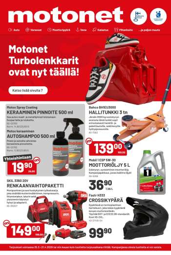 Motonet tarjoukset  - 25.03.2026 - 21.04.2026.