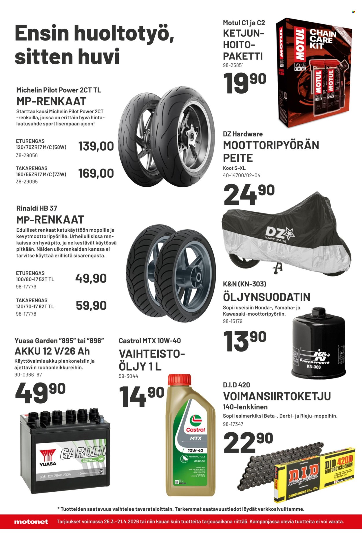 Motonet tarjoukset - 25.03.2026 - 21.04.2026. Sivu 14