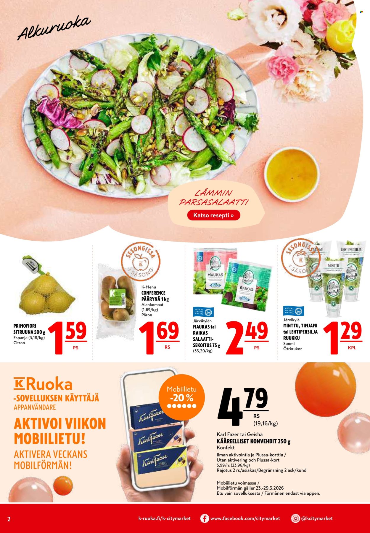 K-citymarket tarjoukset - 26.03.2026 - 29.03.2026. Sivu 2