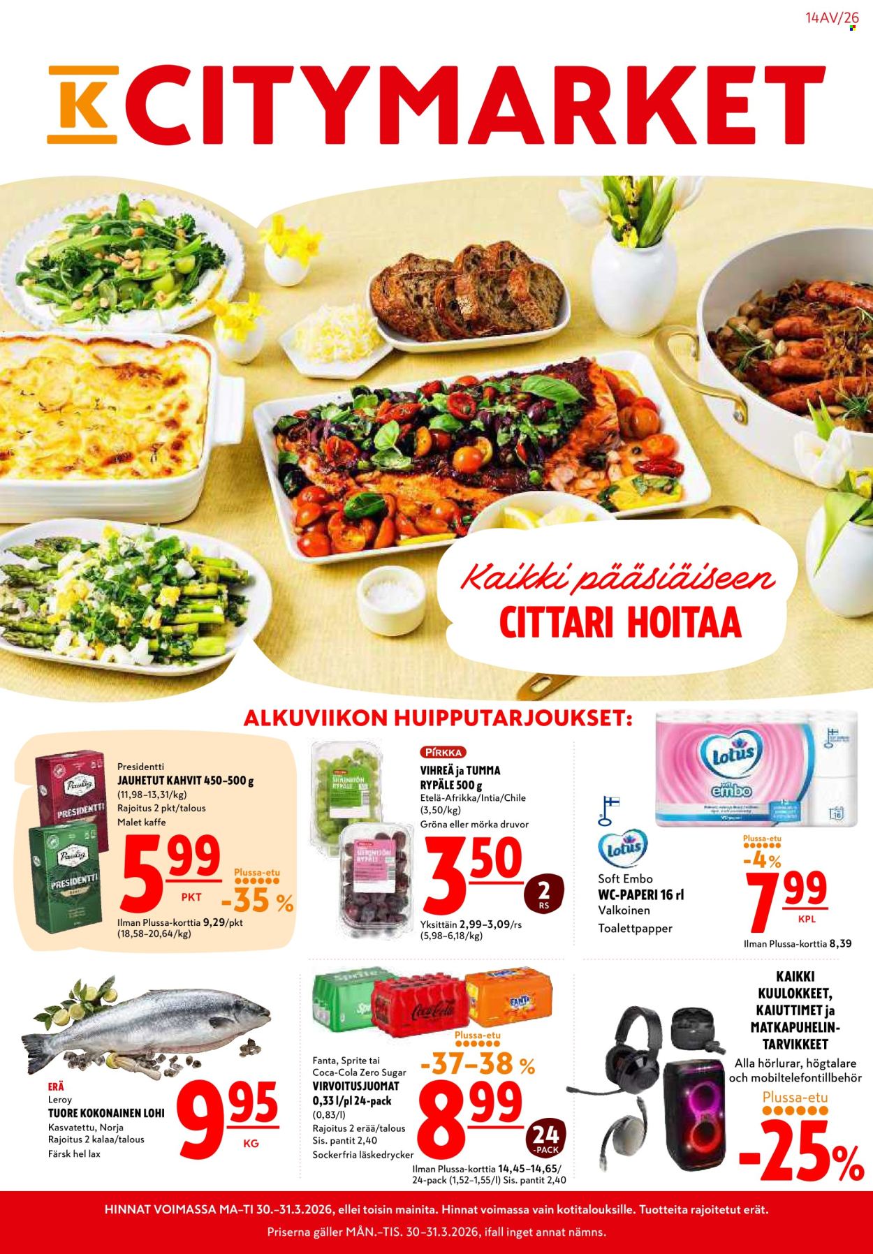 K-citymarket tarjoukset - 30.03.2026 - 01.04.2026. Sivu 1