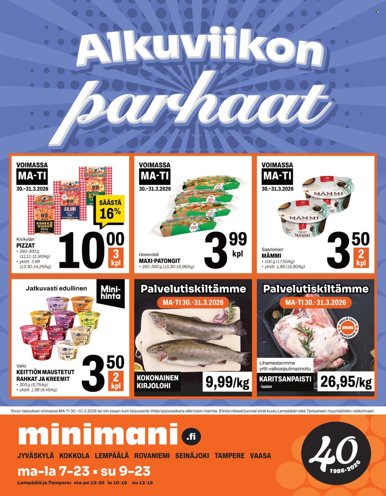 Minimani tarjoukset - 30.03.2026 - 31.03.2026. Sivu 1