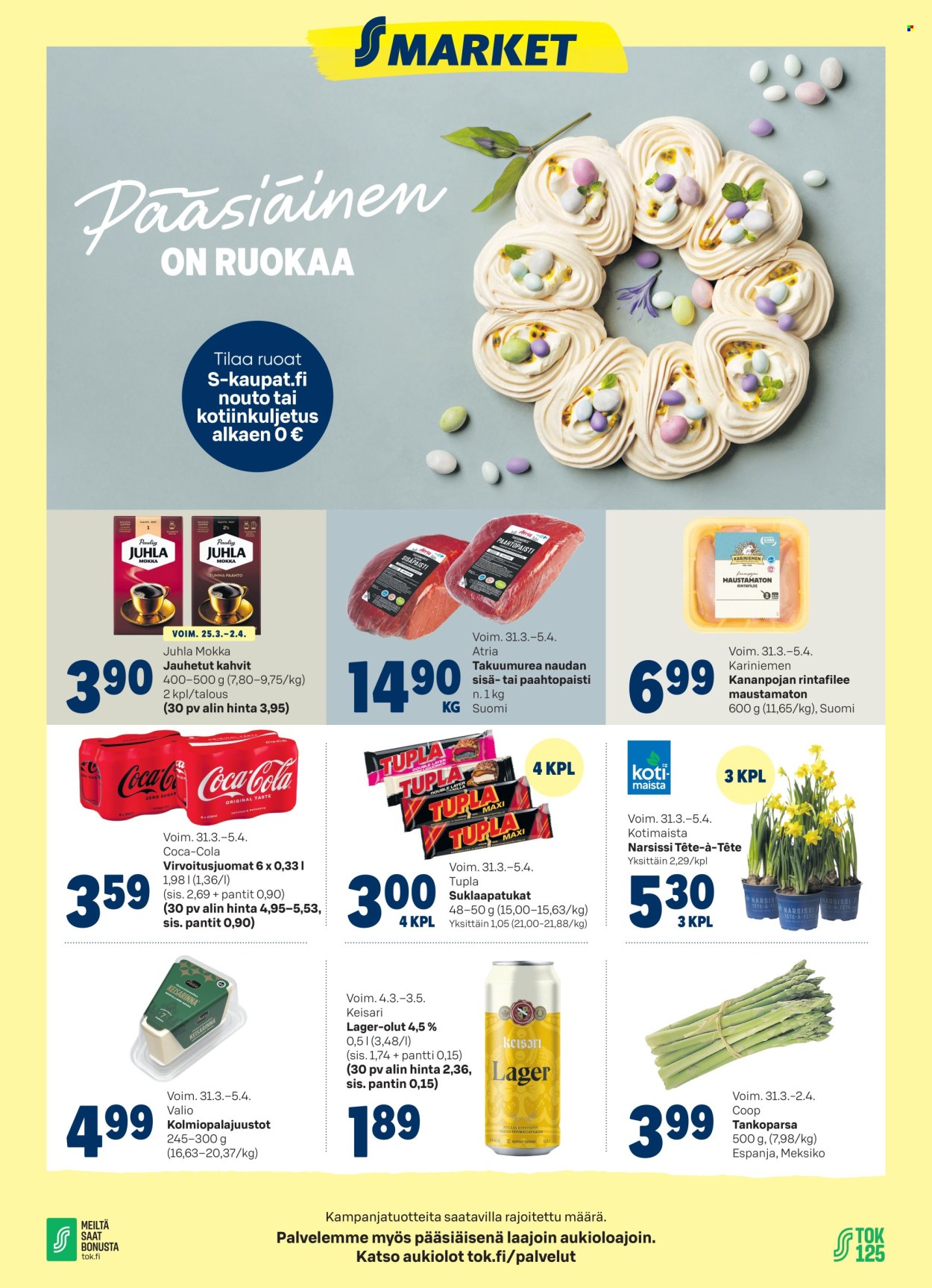 S-market tarjoukset - 31.03.2026 - 05.04.2026. Sivu 1