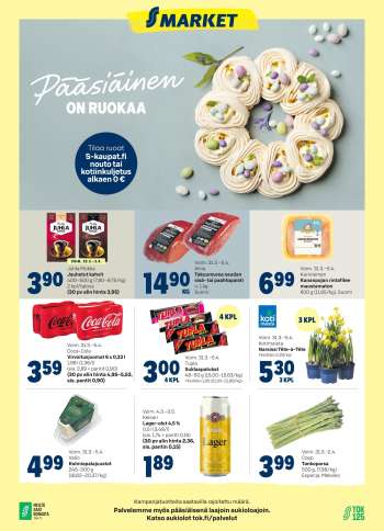 S-market tarjoukset  - 31.03.2026 - 05.04.2026.