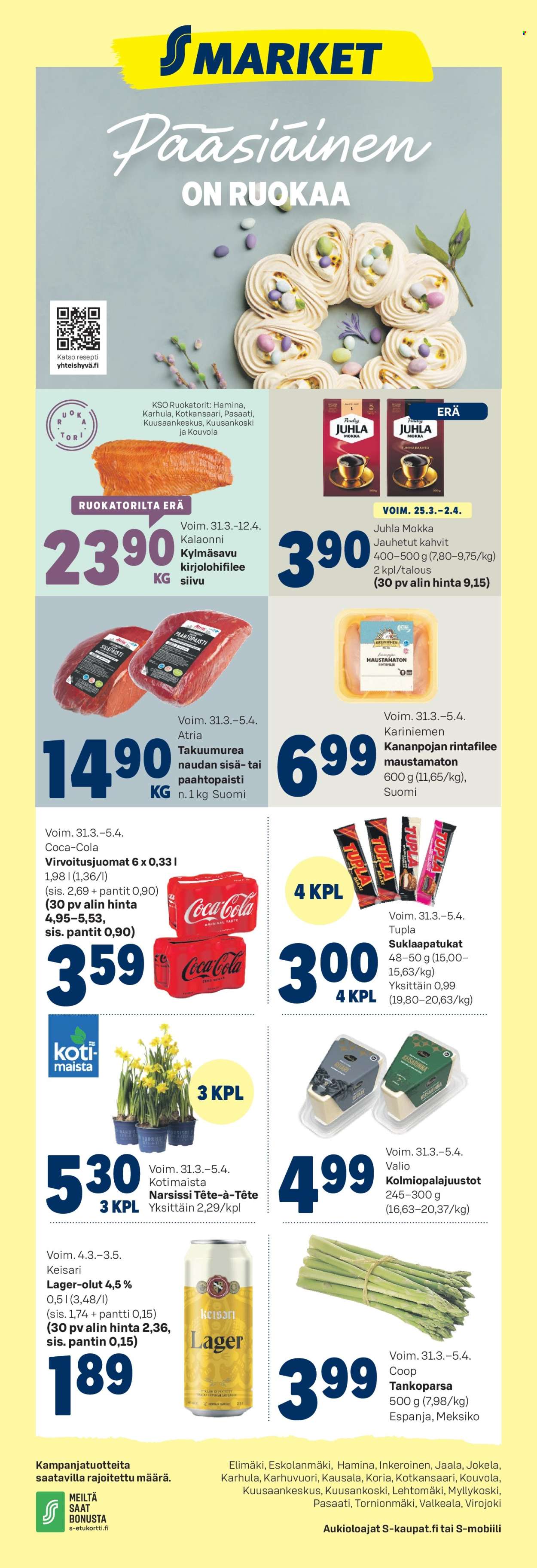 S-market tarjoukset - 31.03.2026 - 05.04.2026. Sivu 1