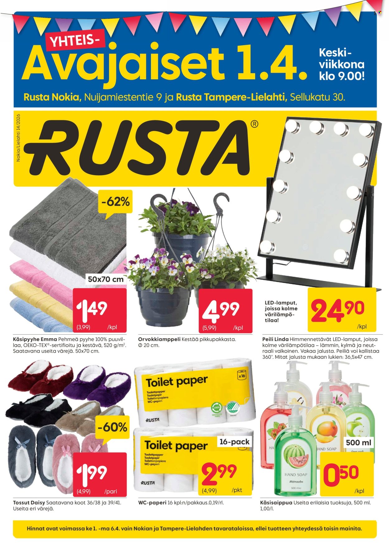 Rusta tarjoukset - 01.04.2026 - 06.04.2026. Sivu 1
