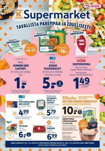 K-Supermarket tarjoukset  - 07.04.2026 - 08.04.2026.