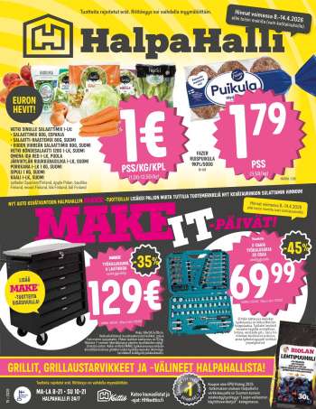 HalpaHalli tarjoukset  - 08.04.2026 - 14.04.2026.