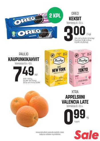 Sale tarjoukset  - 08.04.2026 - 05.05.2026.