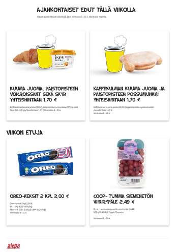 Alepa tarjoukset  - 08.04.2026 - 14.04.2026.