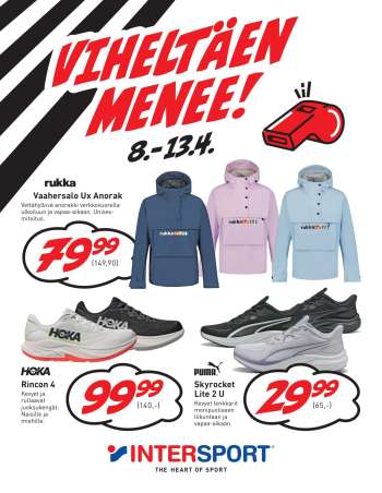 Intersport tarjoukset  - 08.04.2026 - 13.04.2026.