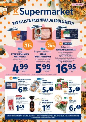 K-Supermarket tarjoukset  - 09.04.2026 - 12.04.2026.