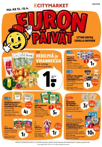 K-citymarket tarjoukset  - 13.04.2026 - 15.04.2026.